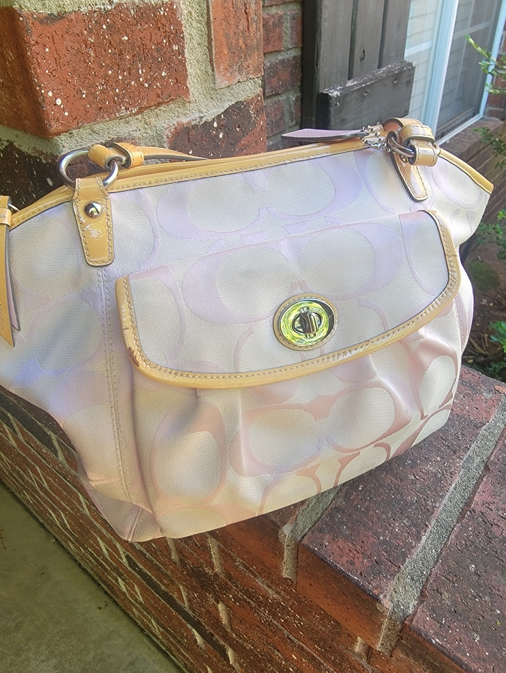 Coach Leah Signature Pink Tote Y2k